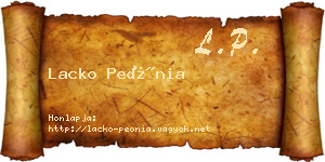Lacko Peónia névjegykártya