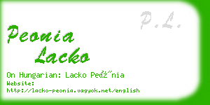 peonia lacko business card